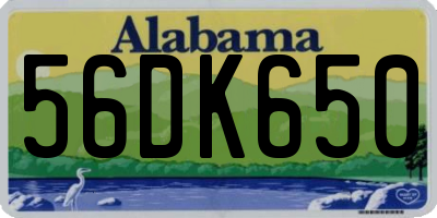 AL license plate 56DK650