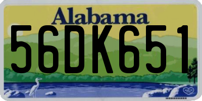 AL license plate 56DK651