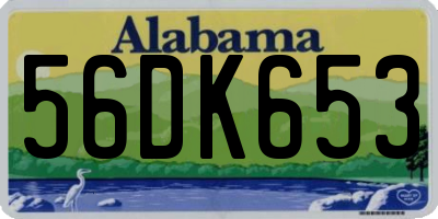 AL license plate 56DK653