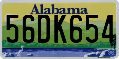 AL license plate 56DK654