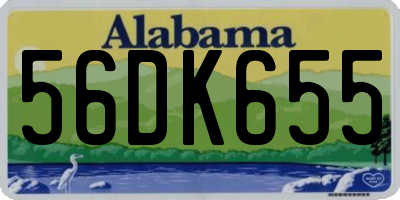 AL license plate 56DK655