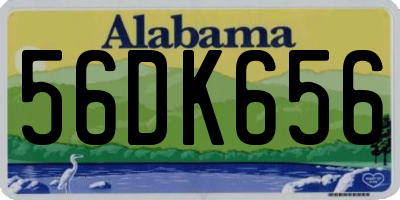 AL license plate 56DK656