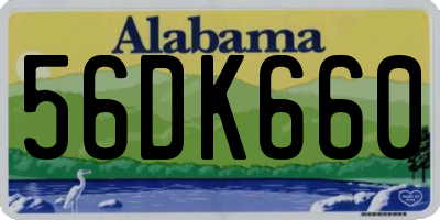 AL license plate 56DK660