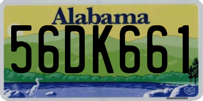 AL license plate 56DK661