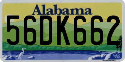 AL license plate 56DK662