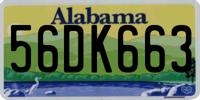 AL license plate 56DK663