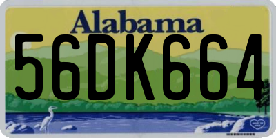 AL license plate 56DK664