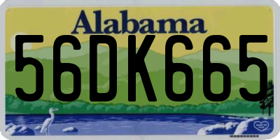 AL license plate 56DK665