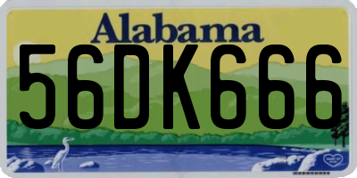 AL license plate 56DK666