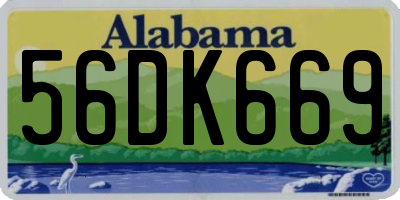 AL license plate 56DK669