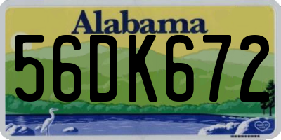 AL license plate 56DK672