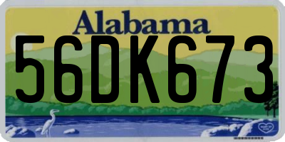 AL license plate 56DK673