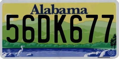 AL license plate 56DK677