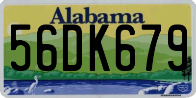 AL license plate 56DK679