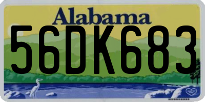 AL license plate 56DK683