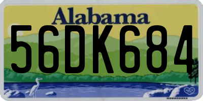 AL license plate 56DK684
