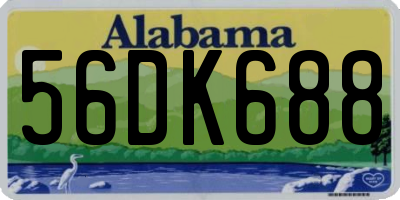AL license plate 56DK688