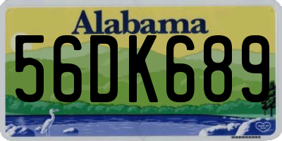 AL license plate 56DK689