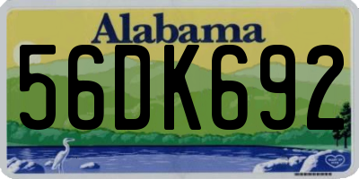 AL license plate 56DK692