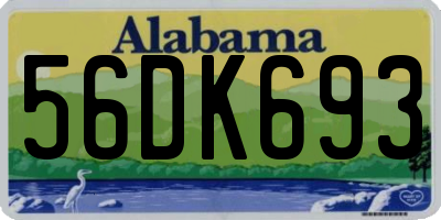 AL license plate 56DK693