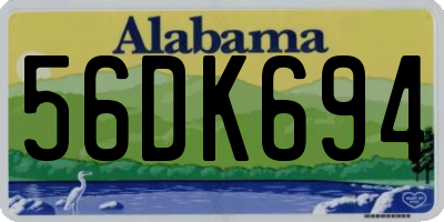 AL license plate 56DK694