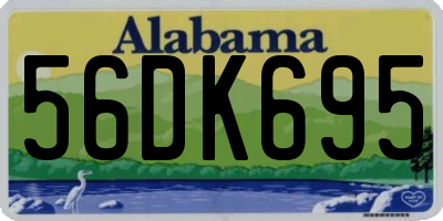 AL license plate 56DK695