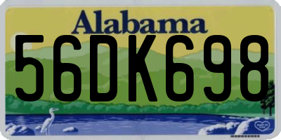 AL license plate 56DK698