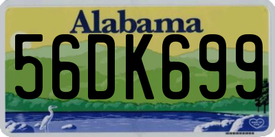 AL license plate 56DK699