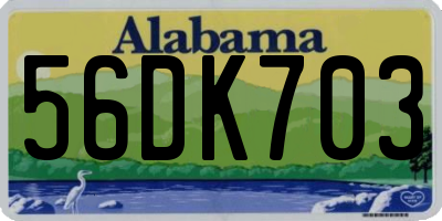 AL license plate 56DK703
