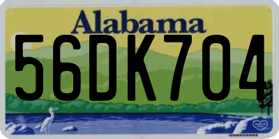 AL license plate 56DK704