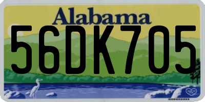 AL license plate 56DK705