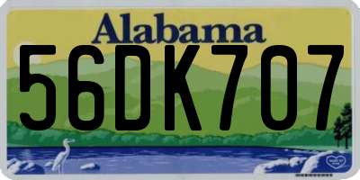 AL license plate 56DK707