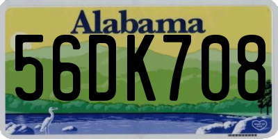 AL license plate 56DK708