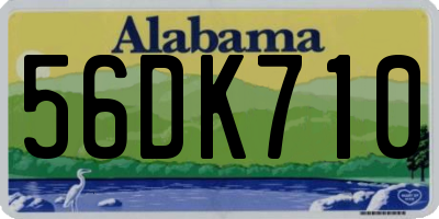AL license plate 56DK710