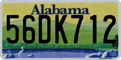 AL license plate 56DK712