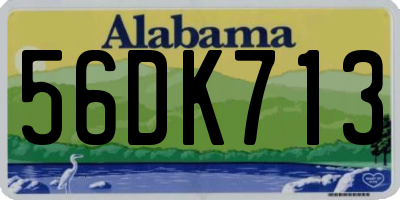 AL license plate 56DK713