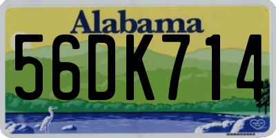 AL license plate 56DK714