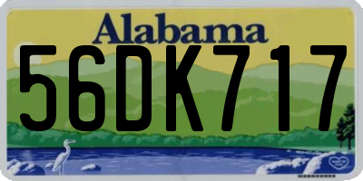 AL license plate 56DK717