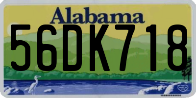 AL license plate 56DK718