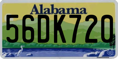 AL license plate 56DK720