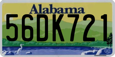 AL license plate 56DK721