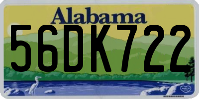AL license plate 56DK722