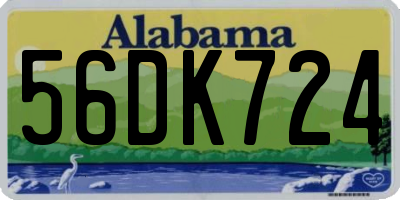 AL license plate 56DK724
