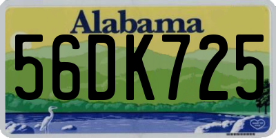 AL license plate 56DK725