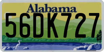 AL license plate 56DK727