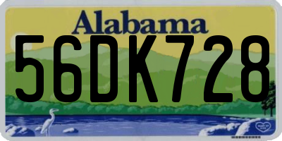AL license plate 56DK728