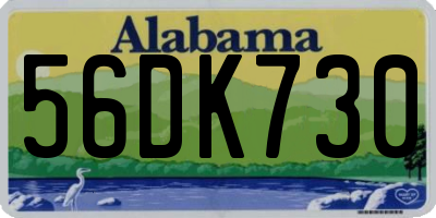 AL license plate 56DK730