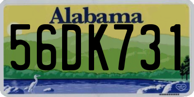 AL license plate 56DK731