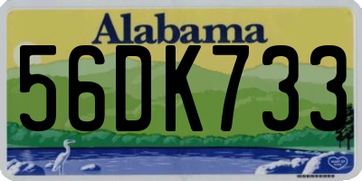AL license plate 56DK733
