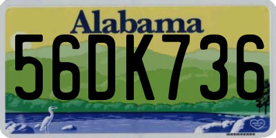 AL license plate 56DK736